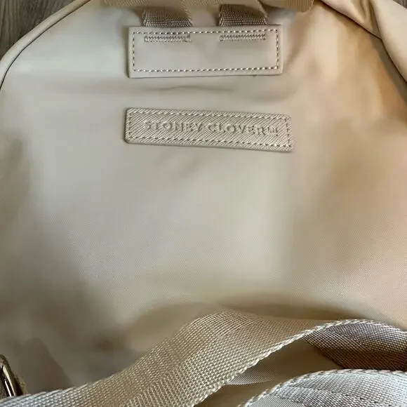 NWT Stoney Clover Micro ClassicBackpack Tan‎ Sand Monogrammed Double Zippers